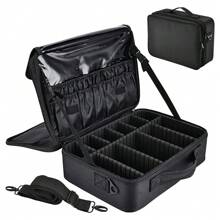 Extra Large Make Up Vanity Case Storage Box Organizer Cosmetic Travel Beauty Bag - Black - View 2