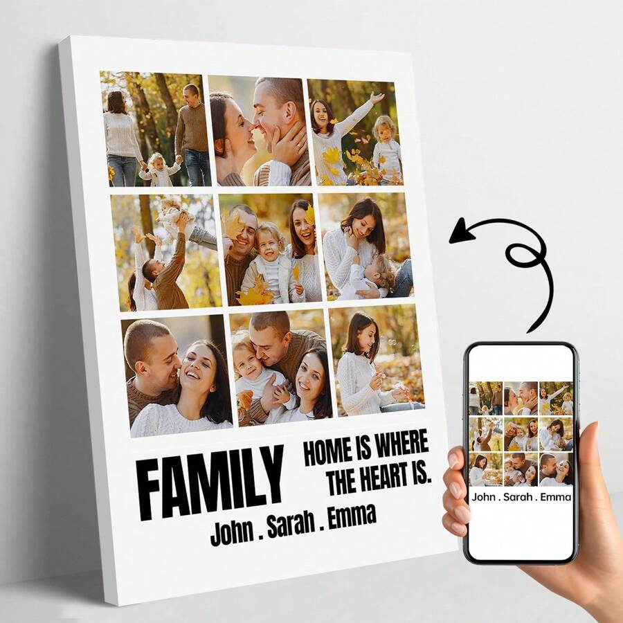 1 件个性化照片到帆布印刷 - 帆布印刷您的照片定制墙壁艺术适用于卧室、客厅、婚礼、婴儿、宠物、家庭、爱情、情侣、朋友、图片、照片、相框墙壁艺术、圣诞礼物、最好的朋友礼物、家庭礼物、生日礼物、送给家人/朋友/女朋友/男朋友的礼物、房间装饰、定制海报、帆布墙壁艺术、可选框架、家居刷新、定制墙壁艺术、温馨氛围