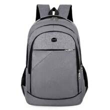 Mochila simples de grande capacidade, 1 unidade, 47 * 32 * 15 cm, mochila casual para computador de negócios, mesmo estilo para homens e mulheres, bolsa de viagem de negócios simples e elegante, bolsa de estudante leve e à prova d'água