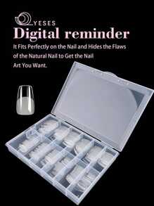 240pcs Soft Gel Nail Tips, Half Coverage Press-On Nail Tips Almond Square Coffin French False Nails Thin Front End Thick Back End More Fit And Firm Peelable Gel Extension Nail Capsules Press-On Nails Nail Supplies Suitable For Girls Ladies Manicure DIY