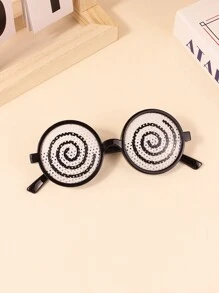 1pc Creative Selfie Round Frame Rotating Eyeball Glasses, Funny Photo Prop Decoration For Party, Masquerade, Halloween, Christmas