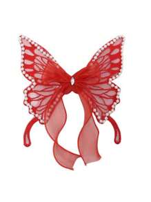 2pcs Angel Wings And Flower Headband Set, Shiny Fairy Butterfly Wings Costume For Girls, Angel Wings, Colorful Butterfly Wings, Angel, Elf Wings, Stage, Festival Party Decor Props, Polyester Butterfly Wings For Spring, Summer, Autumn And Winter, Exquisite Butterfly Crown - Multicolor - View 13