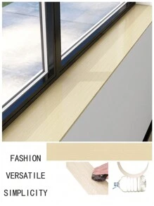 1 Roll Of 20cm*500cm Window Sill Board Self-Adhesive Window Frame Set Wood Grain Board Bay Window Pad Door Window Sill Renovation Sticker Waterproof Moisture-Proof Sun-Proof Non-Fading Sticker Very Suitable For Dormitory And Bedroom Wallpaper Decoration, Renovation Stickers Peel Wall Panels, Wall Paper, Wallpapers, Spring Decoration Items Refresh Your Home, Rama Decoration Stickers Easter Gifts Birthday Graduation Wall Stickers Room Decor Wall Decor Wall Sticker