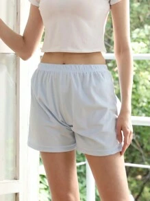 1pc Elephant Trunk Shorts Pyjamas, Cute 3D Elephant Sleepwear For Men And Women, Loose Boxer Shorts - Blue - View 4