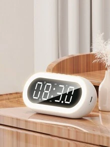 RGB Stylish Bluetooth Alarm Clock, Full-Range High-Volume Speaker, HD LED Display, Long Battery Life Smart Alarm Clock - White - View 1