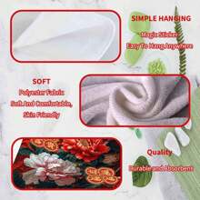 1/2pcs Chinese New Year Spring Festival Hand Towels And Dishclothes Sets Dish Tea Home Decor Accessories Fall Winter Cute House Decorative Apartment Must Have Housewarming New Home Gift Idea For Women Men Mom Mother Grandma Wife Christmas Eve Gift