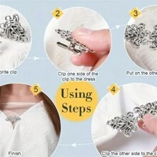 Kẹp áo len hợp kim cổ điển Châu Âu và Mỹ Kẹp khăn quàng cổ Kẹp áo khoác Kẹp cổ áo kẹp quần áo Ngày lễ tình nhân Ngày lễ tình nhân - Bạc - Xem 8