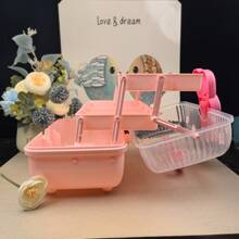 1 st. Roze Strik Cosmetica Opbergdoos Plastic Desktop Organizer Grote Capaciteit Haaraccessoires Kantoorbenodigdheden Opbergdoos Stroomloze Draagbare Tafelblad Opbergdoos Meisjeskamer Decoratie Meisjesachtige Kaptafel Opbergdoos Opvouwbare Cosmetica Opbergdoos Badkamer Desktop Organizer