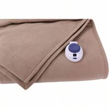 SoftHeat Luxury Micro-Fleece Heated Electric Blanket With Safe & Warm Low-Voltage Technology, Queen, Natural - 米色 - 查看 1