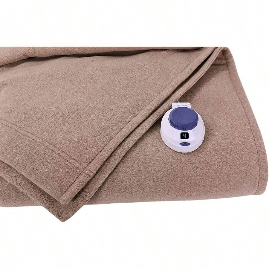 SoftHeat Luxury Micro-Fleece Heated Electric Blanket With Safe & Warm Low-Voltage Technology, Queen, Natural - 米色 - 查看 1