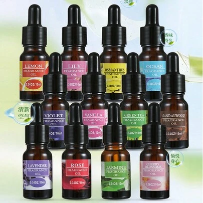 6pcs/4pcs/2pcs/1pc 10ml Essential Oil,Water-Soluble Aromatherapy Essential Oil,Christmas Aromatherapy Essential Oil,Dropper Essential Oil, 10ml Essential Oil,For Aromatherapy Diffuser, Suitable For Aroma Stone, Aroma Burner, Aroma Diffuser,10ml Water-Soluble Aromatherapy Essential Oil, Natural Scent Diffuser, Stone Humidifier Car Aroma Oil Refill For Home, Jasmine, Rose, Sandalwood Scented Essential Oil, Valentine's Day Gift