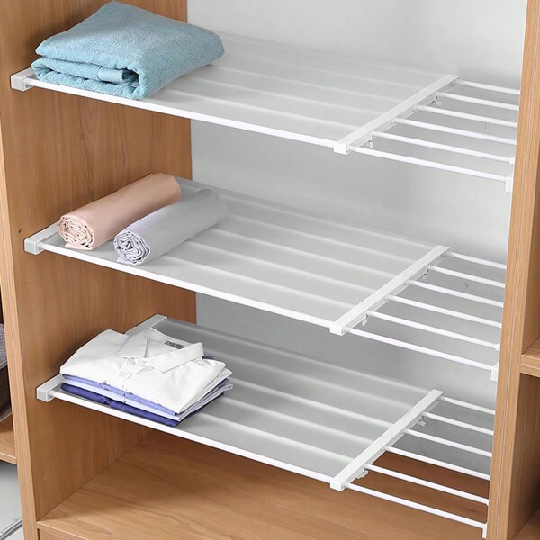 Supporto per scaffali espandibile a più strati, organizzatore per armadietti da cucina, scaffale per il bagno adatto per armadi, pensili, cucina, bagno, scaffali per le scarpe