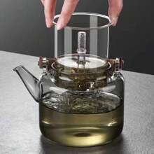 Glass Teapot With Infuser 34oz/1000ml, Borosilicate Glass Tea Kettle With Removable Infuser, Stovetop Safe Tea Kettle For Floral Tea & Boiling Green Tea Etc - Multicolor - View 7