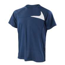 Mens Dash Training TShirt (Navy/White) - 140gsm 100% Polyester - Blue - View 1
