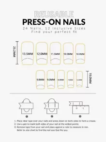 24 sztuki walentynkowych pasków lakieru do paznokci w kształcie róż, naklejane na paznokcie, artykuły do paznokci, paznokcie