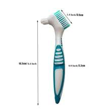 2-Sided Denture Brush, Portable Double-Sided Toothbrush Design For Dental Care - Green - View 9