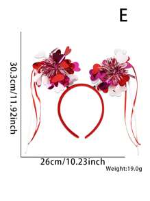 1 pièce, Serre-tête de la Saint-Valentin avec sequins en forme de cœur. Accessoire de cheveux de la Saint-Valentin en fil de métal rouge. Accessoire de photo de fête, décoration de mariage. Accessoire de cheveux pour femmes et filles. Accessoire pailleté pour carnaval, fête à thème romantique, fournitures de décoration de mariage