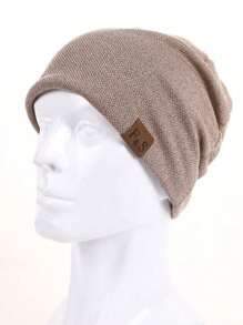 1 件字母 FS 绒帽，长款和超大款男女通用无檐便帽 - 轻盈，编织涤纶，套扣，适合冬季，新年礼物创意，城市主题，适合男士秋冬薄头套秋季睡眠帽绒帽头套空调睡眠春秋无檐便帽秋季装 - 彩色 - 查看 2