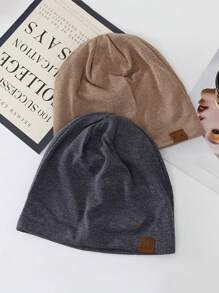 1 件字母 FS 绒帽，长款和超大款男女通用无檐便帽 - 轻盈，编织涤纶，套扣，适合冬季，新年礼物创意，城市主题，适合男士秋冬薄头套秋季睡眠帽绒帽头套空调睡眠春秋无檐便帽秋季装 - 彩色 - 查看 9