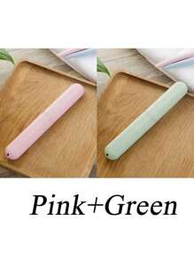 1/2pcs Portable Toothbrush Case, Travel Toothbrush Holder, Plastic Portable Toothbrush Carrying Case, Outdoor Bathroom Toothpaste Rack, Storage Box, Organizer, Travel Toiletry Cup, Dust-Proof Box, Bathroom Accessories, Washing Supplies, Travel Essentials, Beach, Summer, Business, Bathroom, School, Toiletries, Travel Accessories, Cruise Essentials, Vacation, Camping Supplies, Back To School, Holiday, School Supplies - Multicolor - View 16