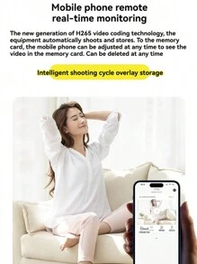 YAIUZGOO 迷你 WiFi 攝影機，支援 HD 夜視、內建麥克風、隨插即用、遠端線上觀看、便攜輕巧，支援 128GB TF 卡（不含），適用於室內外使用 - 黑色 - 查看 7