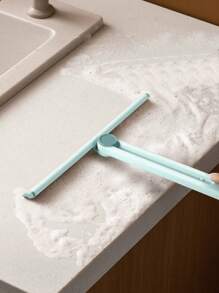 1pc Random Color Foldable Rotatable Squeegee, Home Use Window, Countertop, Bathroom Mirror Cleaning Tool, Folding Glass Scraper Removes Water Stains Effortlessly, Folds For Easy Storage - Multicolor - View 6