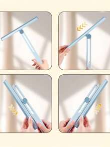 1pc Random Color Foldable Rotatable Squeegee, Home Use Window, Countertop, Bathroom Mirror Cleaning Tool, Folding Glass Scraper Removes Water Stains Effortlessly, Folds For Easy Storage - Multicolor - View 9