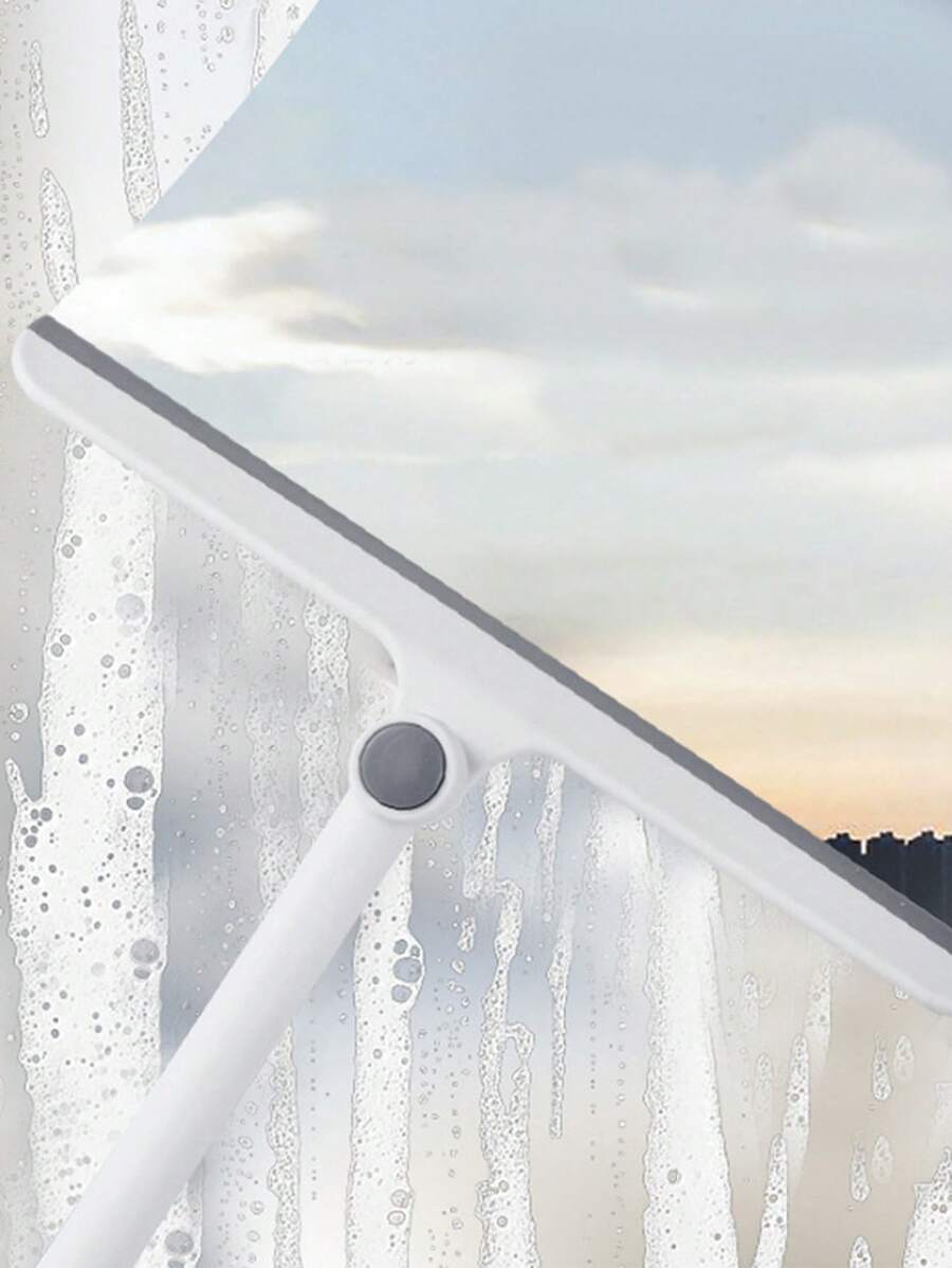 1pc Random Color Foldable Rotatable Squeegee, Home Use Window, Countertop, Bathroom Mirror Cleaning Tool, Folding Glass Scraper Removes Water Stains Effortlessly, Folds For Easy Storage - Multicolor - View 1