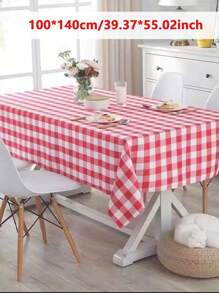 1 件轻质、透气、可重复使用的格子桌布，适用于餐厅、客厅、野餐、家庭日常使用、派对、春夏季