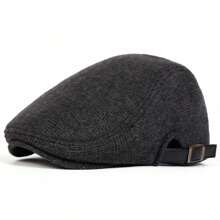 1pc Men's Plaid Beret Hat, Stylish Street Fashion Forward Snapback Outdoor Cap, Warm Casual Hat Suitable For Autumn/Winter Street, Business Party - Multicolor - View 14