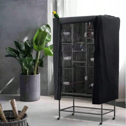 Copertura 210D Tessuto Oxford Impermeabile Copertura Antipolvere Uccello Pappagallo Gabbia Scudo Cappuccio Modello Universale 69x104x122 cm