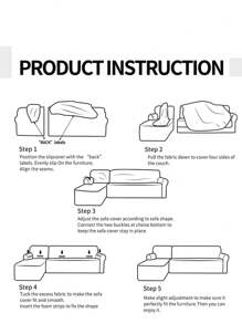 L-Shaped Sofa Slipcovers, Stretch Thick Velvet Couch Cover Sofa Cover 3 Seater + 3 Seater Sectional Couch Covers 2-Piece, Universal L-Shaped Sofa Cover Sofa Throws - Màu be - Xem 11