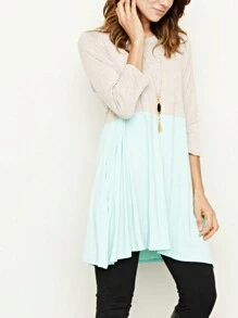 Boho Retro Solid Rayon Cool  Color Mini Dress Short Sleeves Grey Charcoal Olive Navy Small To 3XL Plus Curvy - 麥片 - 查看 4