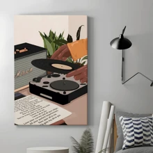 1 Pc Framed Black Art Printing Boho Black Modern Wall Art Girl Art Poster African American Woman Wall Art Decor For Living Room Bedroom - 彩色 - 查看 5