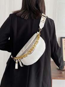 Women's Casual Crossbody Bag Fashion Shoulder Bag Simple Style Chest Bag Belt Bag