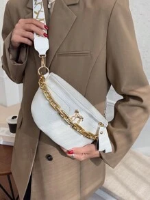 Women's Casual Crossbody Bag Fashion Shoulder Bag Simple Style Chest Bag Belt Bag