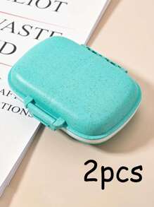 1pc 8-Compartment Pill Case, Portable Sealed Medicine Box, Mini Portable Pills Organizer Case, Waterproof And Moisture-Proof Travel Medicine Storage Box Small Pill Box With Separate Layers, Pocket Pill Box, Dispenser For Purse Vitamin Fish Oil Compartments Container Medicine Box, Medicine Organizer, Suitable For Outdoor Camping, Hiking, Fishing, Moisture-Proof, Mountaineering, And Travel