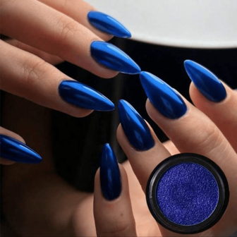 1Pc Chrome Nail Powder Magic Mirror Holographic Laser Nail Powder Pigment For Gel Polish Nail Art Decoration, Shinny Glitter Nail Art Dust Nail Powder With Double Ended Eyeshadow Applicator For Manicure Manicure Gifts For Women Girls Nail DlY Manicure