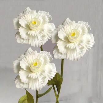 Flor de peonía artificial grande, decoración realista de flores artificiales grandes para boda, banquete, manualidades, decoración de sala de estar, interior y exterior