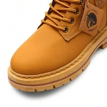 Shendy Vendy Men's High-Top Fashion Boots, Urban Style Tactical Boots With Platform And Thick Sole, Non-Slip, Wear-Resistant, Comfortable - Work Boots, Motorcycle Boots, High Boots For Men, Shoes For Men - 駝色 - 查看 7