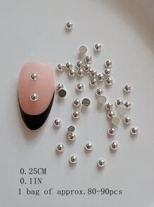 美甲金属配件：实心半球铆钉、哑光深色简约金属装饰 美甲用品 美甲饰品 美甲宝石 - 彩色 - 查看 20