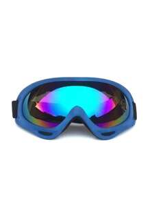 1 Kính trượt tuyết khung lớn mùa đông, dây đeo đàn hồi có thể điều chỉnh, kính cát chống tia cực tím, chống sương mù, chống bụi, chống gió, thích hợp cho lướt, trượt tuyết, đạp xe, phiêu lưu, xe máy, địa hình - Nhiều màu - Xem 9