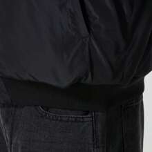 Adidas 男士休闲夹克，运动运动服，温暖舒适，适合跑步，日常穿着，简约时尚 - 黑色 - 查看 4