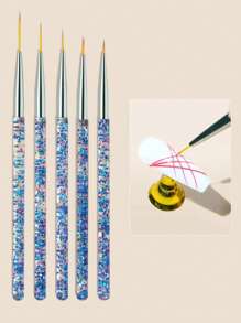 15-delige set nagelkunstkwasten, inclusief gelnagellakkwasten, nagelborstels en andere manicure-instrumenten