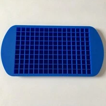 1 件硅胶迷你冰格模具，可制作 160 个 1 厘米小冰块，家用制冰机模具 - 藍色 - 查看 9