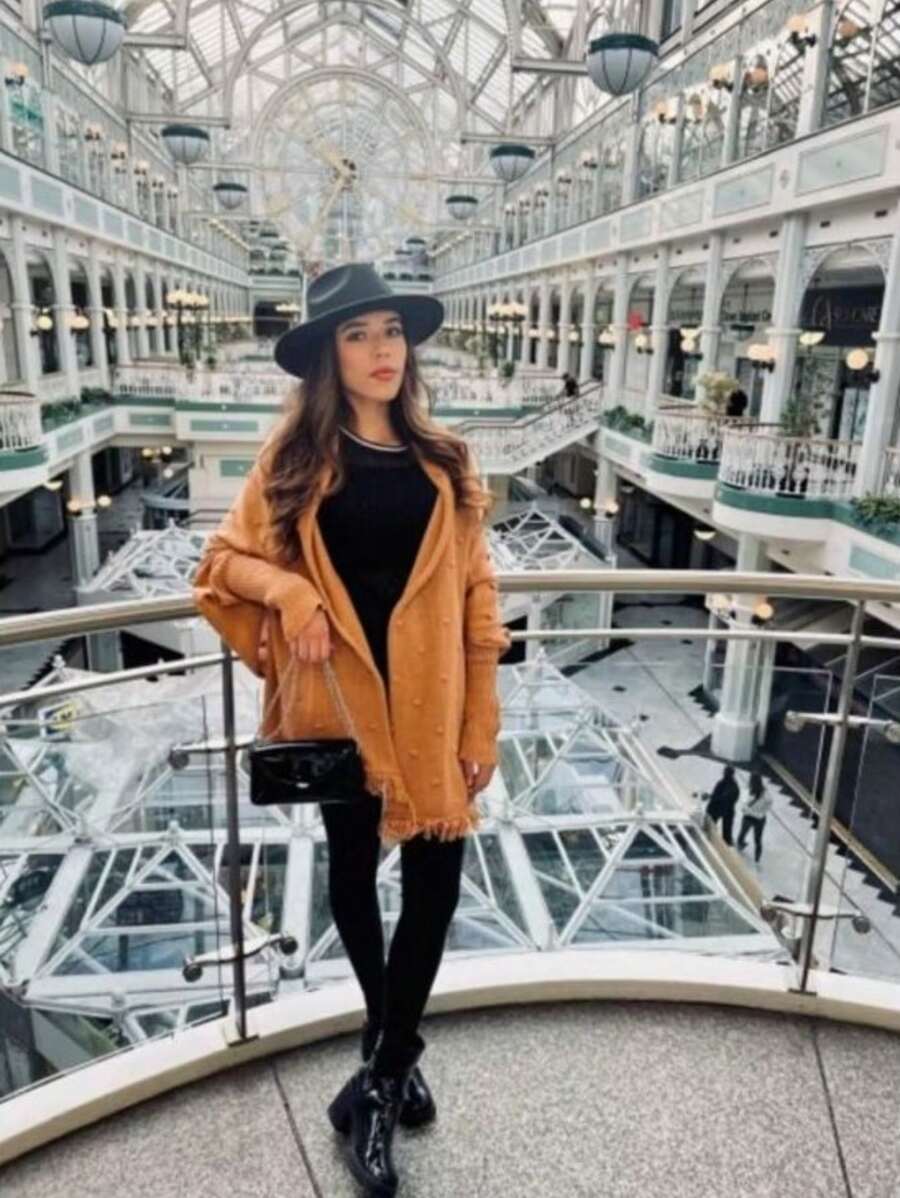 Knitted Shawl Poncho With Fringe And Popcorn Scarf Winter Marister Malhas - Lạc đà - Xem 1