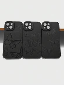 3pcs Black Gothic Style Bowknot Case, "Everything Will Be Alright" Slogan Phone Case, Compatible With IPhone 11/12/13/13 Pro Max/14/14 Pro Max/15/15 Pro Max/16/16 Pro Max Galaxy Phones; Christian Faith Quote "Jesus Loves You, Faith Over Fear, God Will Make A Way" Phone Cases, Particularly Suitable For Christian Believers, Can Be Used As Gifts Or For Personal Use - Multicolor - View 9