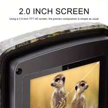 Hunting Camera With 2-Inch Screen, HD Wildlife Trail Camera, Night Vision PIR 10m, 0.8s Trigger Motion Activated, For Outdoor Wildlife Monitoring Camouflage