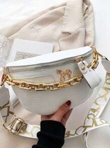 Women's Casual Crossbody Bag Fashion Shoulder Bag Simple Style Chest Bag Belt Bag
