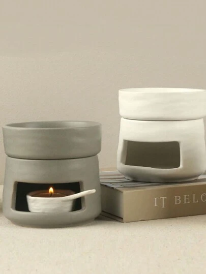 1 件现代简约欧洲陶瓷香薰炉 | 优雅烛台和精油扩散器（不含烛台）